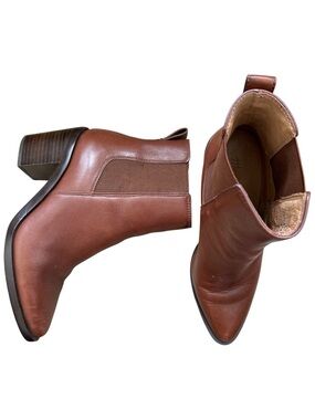 Madewell Elspeth Chelsea Heel Boot | Apple Butter Medium Brown Preloved